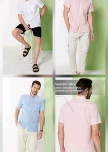 White, Light Blue &amp; Pink Linen Shirts