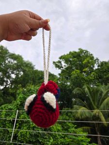 Handmade Crochet Spidey Keychain