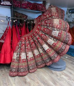 Exquisite Red Embroidered Lehenga Choli
