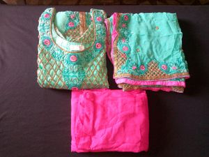 3Set Kurta Heavy Dupatta With Pant Type Plazo😍✅