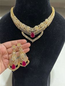 Brand new Stunning Ruby &amp; Diamond Jewellery Set