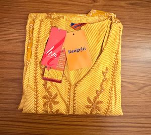 Yellow Embroidered Kurta and Palazzo Set
