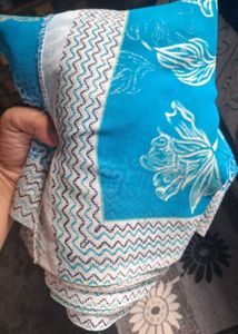 Beautiful Blue Floral Saree