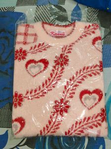 Cute Floral Heart Sweater
