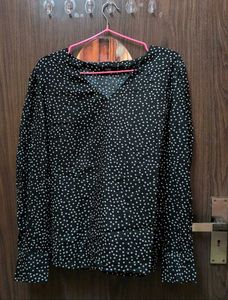Combo - Chic Black & White Polka Dot Top