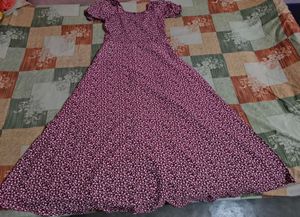 Floral Print Maxi Dress 30-32- tk ko