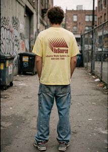 Hanes Yellow Regular 90s T Shirt