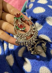 Lotus Jhumka Earrings