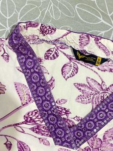 Floral Cotton Kurti from Myntra - Size-S