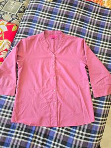 Stylish Pink Cotton Kurti Top