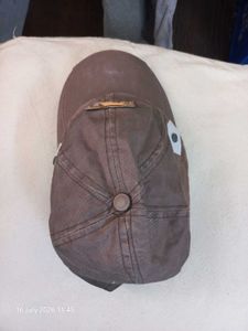 Brown Baseball Cap with Emblem
