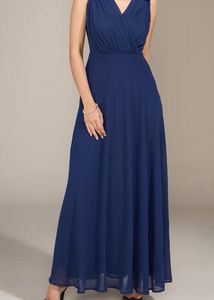 Elegant Navy Blue Maxi Dress