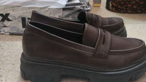 Littlebox Chunky Sole Brown Loafers