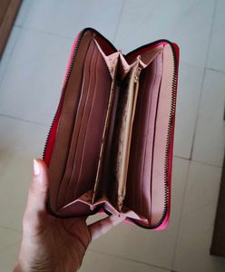 Hot Pink Wallet with Gold Bow