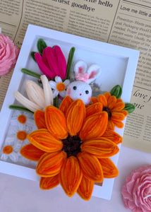 Cute Bunny and Flower Display