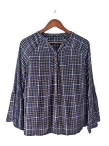 Chic Plaid Bell Sleeve Top