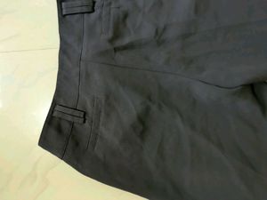 Classic Dark Grey Wide Leg Trousers