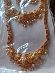Exquisite Gold-Plated Indian Jewelry Set