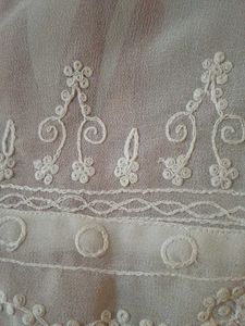 Mango Elegant Embroidered White Top