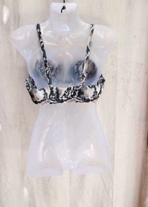 I. Chic Snake Print Bikini Top