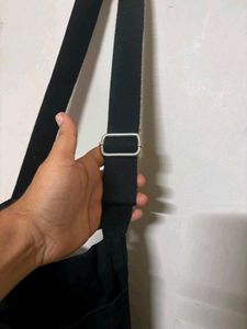 Kangol Black Canvas Sling Bag