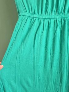 Green Strapless Summer Dress