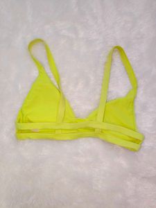 Neon Yellow Bikini Top