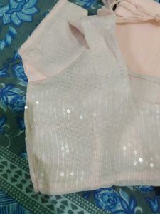 Heavy Sequence Saree.Light Pink Colour Saree