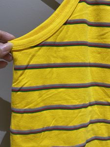 Yellow Striped Tank Top
