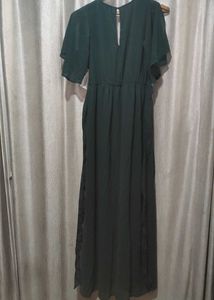 Elegant Deep Green Maxi Dress