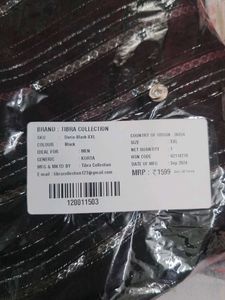 Men's Black Striped Kurta
