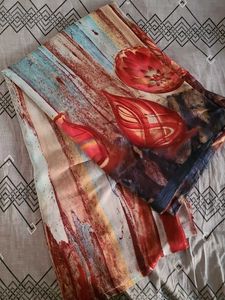 Unique Abstract Print Saree