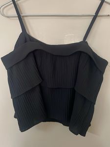 Chic Black Ruffled Top