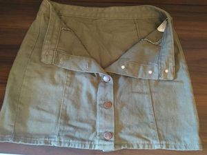Olive Green Mini Skirt (S)