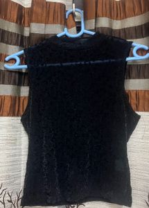 SHEIN Black Mesh Sleeveless Top