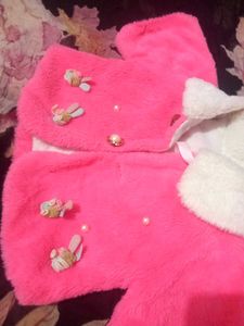 Cute Pink Kids' Outfit winter woolen sweater