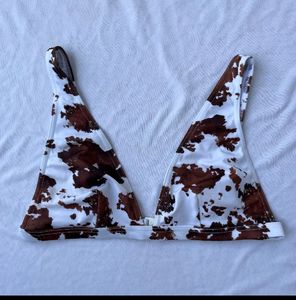 ASOS Cow Print Bikini Top