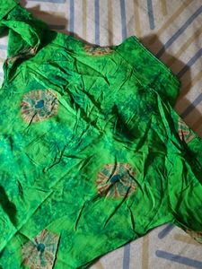 Green Embellished Kurta