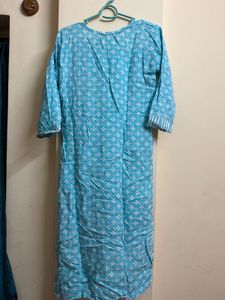Blue Printed Kurta