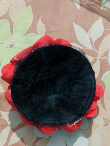 Red Rose Hair Accessory Bun