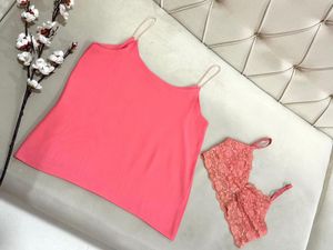 Combo Coral Camisole &amp; Lace Bralette Set