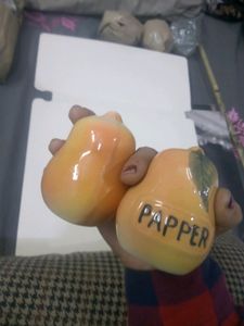 Salt And Pepper Jars Khurja Pottery