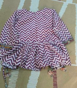 Embroidered Kurta Set with Dhoti Pants