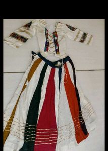 Vibrant Striped Lehenga Choli Set