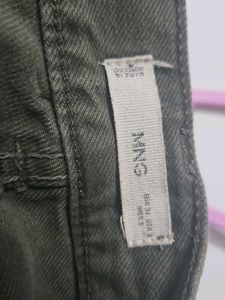 Mango Olive Green Cargo Pants