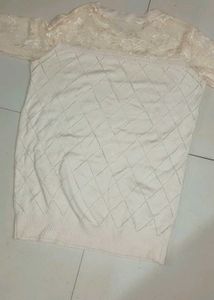 Y2k lace knit top