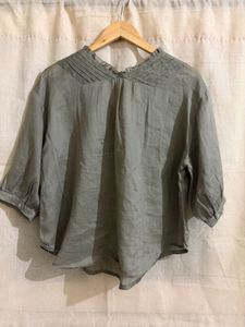 Pintucks chanderi blouse