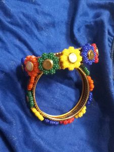 Multicoloured Flower Kids Bangles Unused