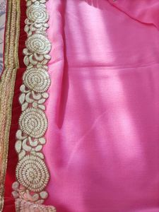 Vibrant Pink Embroidered Saree