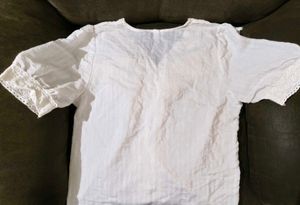 Charming Eyelet Ruffle Blouse